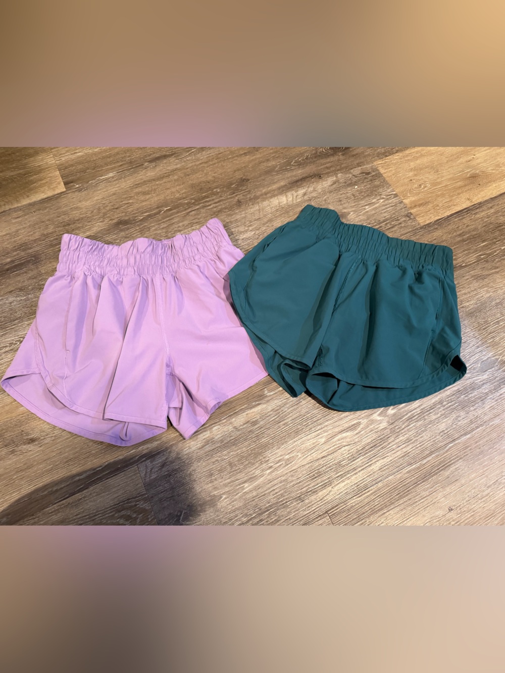 BOTH Women's Athletic Shorts - Pink and Teal Colorblock
